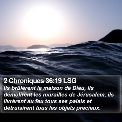 2 Chroniques 36:19 LSG Bible Verse Image