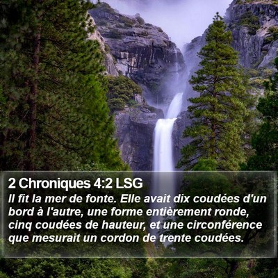 2 Chroniques 4:2 LSG Bible Verse Image