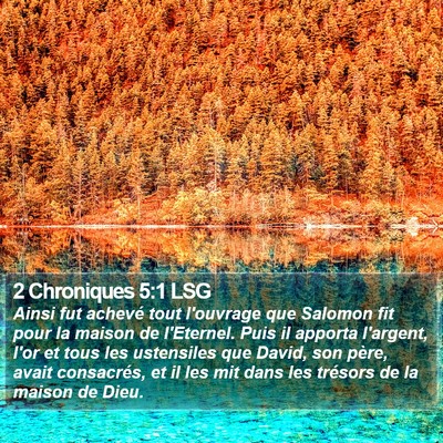 2 Chroniques 5:1 LSG Bible Verse Image