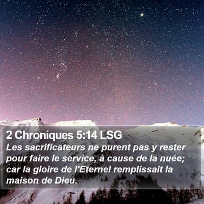 2 Chroniques 5:14 LSG Bible Verse Image