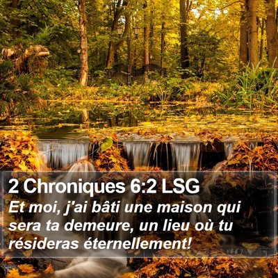 2 Chroniques 6:2 LSG Bible Verse Image