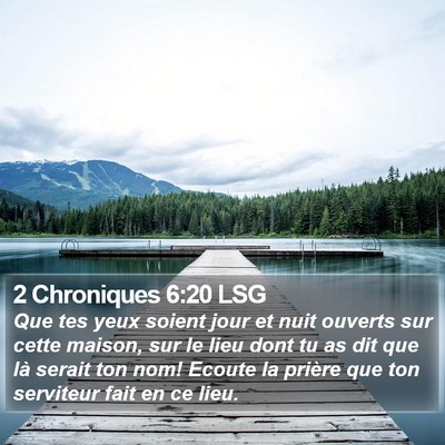 2 Chroniques 6:20 LSG Bible Verse Image