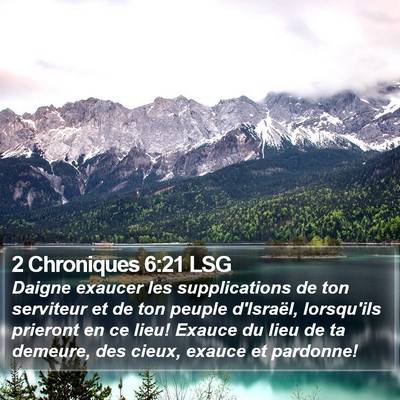 2 Chroniques 6:21 LSG Bible Verse Image