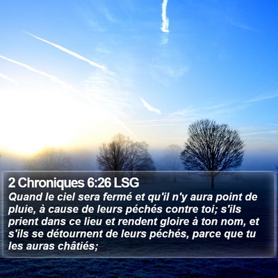 2 Chroniques 6:26 LSG Bible Verse Image
