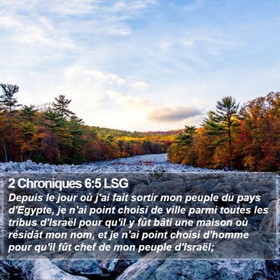 2 Chroniques 6:5 LSG Bible Verse Image