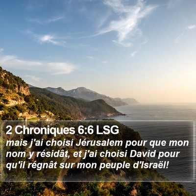 2 Chroniques 6:6 LSG Bible Verse Image