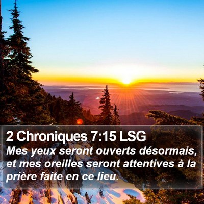2 Chroniques 7:15 LSG Bible Verse Image