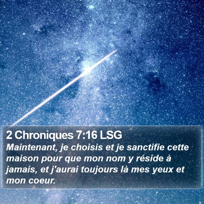 2 Chroniques 7:16 LSG Bible Verse Image