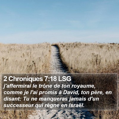 2 Chroniques 7:18 LSG Bible Verse Image
