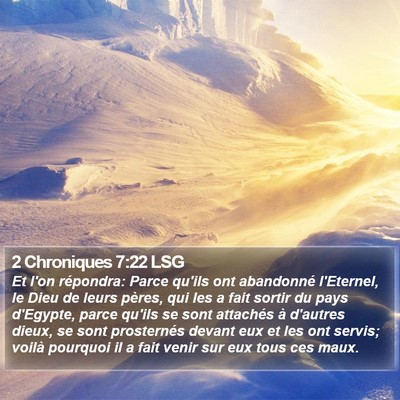 2 Chroniques 7:22 LSG Bible Verse Image