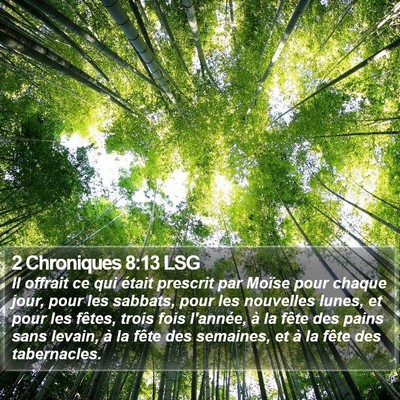 2 Chroniques 8:13 LSG Bible Verse Image
