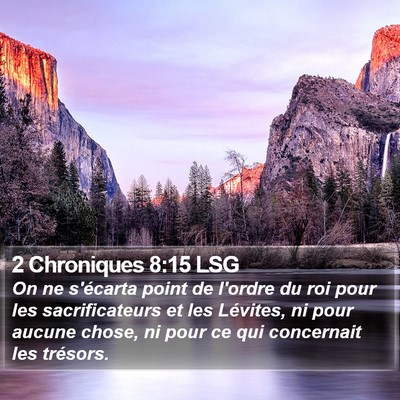 2 Chroniques 8:15 LSG Bible Verse Image