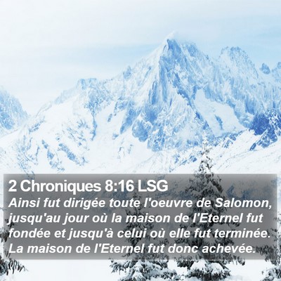 2 Chroniques 8:16 LSG Bible Verse Image