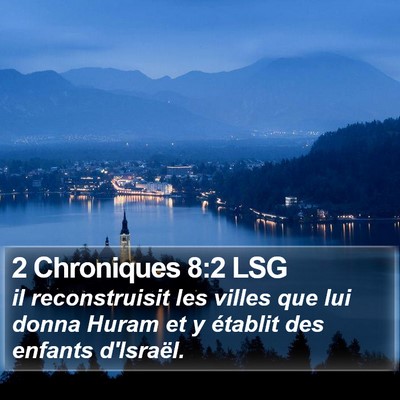 2 Chroniques 8:2 LSG Bible Verse Image