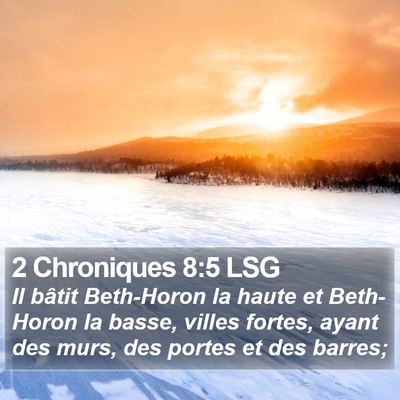 2 Chroniques 8:5 LSG Bible Verse Image