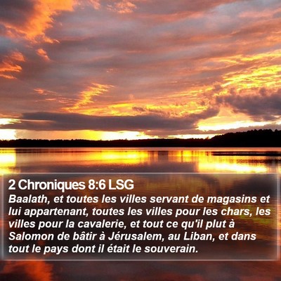 2 Chroniques 8:6 LSG Bible Verse Image