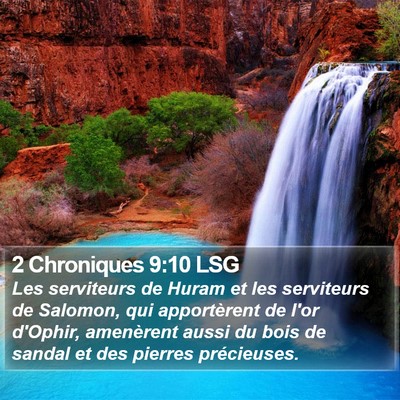2 Chroniques 9:10 LSG Bible Verse Image