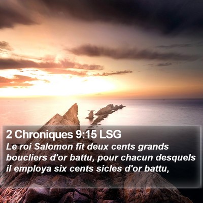 2 Chroniques 9:15 LSG Bible Verse Image