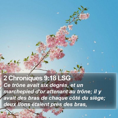 2 Chroniques 9:18 LSG Bible Verse Image