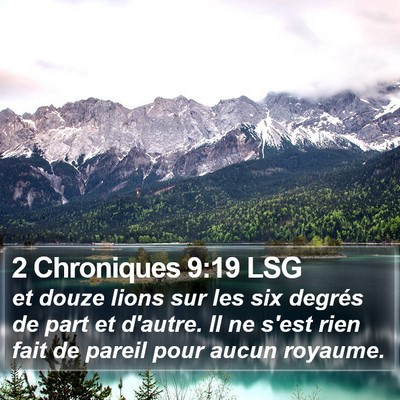 2 Chroniques 9:19 LSG Bible Verse Image