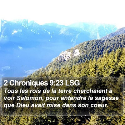 2 Chroniques 9:23 LSG Bible Verse Image
