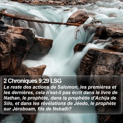 2 Chroniques 9:29 LSG Bible Verse Image