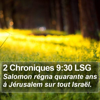 2 Chroniques 9:30 LSG Bible Verse Image