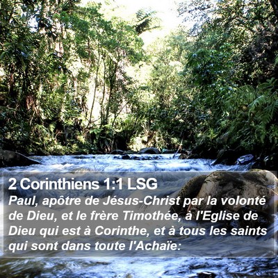 2 Corinthiens 1:1 LSG Bible Verse Image