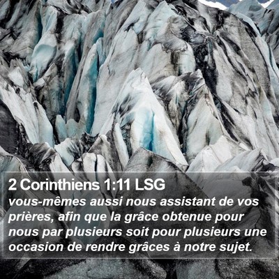 2 Corinthiens 1:11 LSG Bible Verse Image