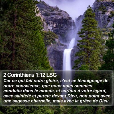 2 Corinthiens 1:12 LSG Bible Verse Image