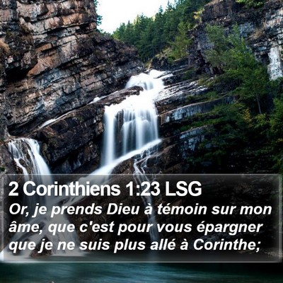 2 Corinthiens 1:23 LSG Bible Verse Image