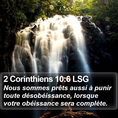 2 Corinthiens 10:6 LSG Bible Verse Image