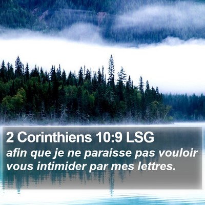 2 Corinthiens 10:9 LSG Bible Verse Image