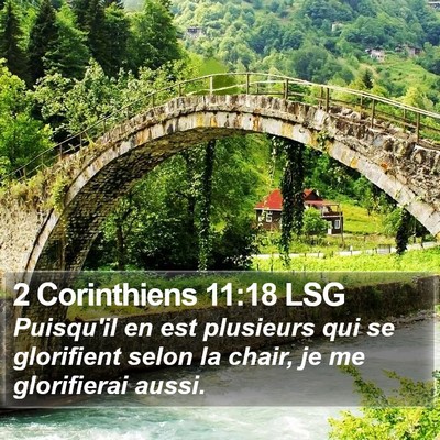 2 Corinthiens 11:18 LSG Bible Verse Image