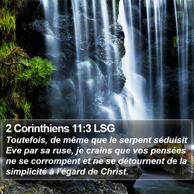 2 Corinthiens 11:3 LSG Bible Verse Image