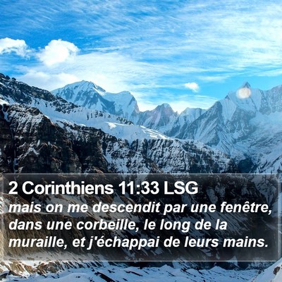 2 Corinthiens 11:33 LSG Bible Verse Image