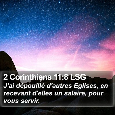 2 Corinthiens 11:8 LSG Bible Verse Image