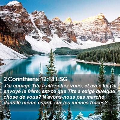 2 Corinthiens 12:18 LSG Bible Verse Image