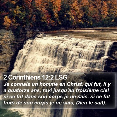 2 Corinthiens 12:2 LSG Bible Verse Image