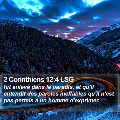 2 Corinthiens 12:4 LSG Bible Verse Image
