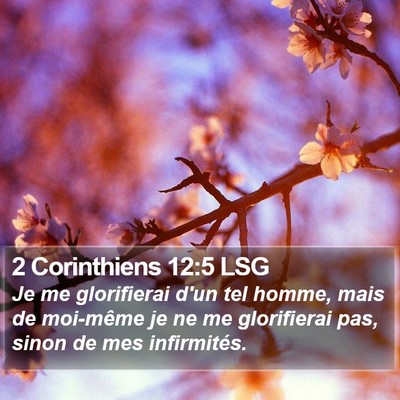 2 Corinthiens 12:5 LSG Bible Verse Image