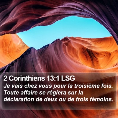 2 Corinthiens 13:1 LSG Bible Verse Image