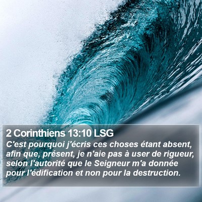 2 Corinthiens 13:10 LSG Bible Verse Image
