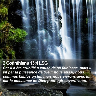 2 Corinthiens 13:4 LSG Bible Verse Image