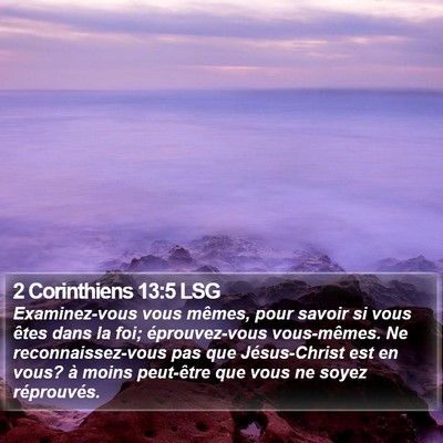 2 Corinthiens 13:5 LSG Bible Verse Image