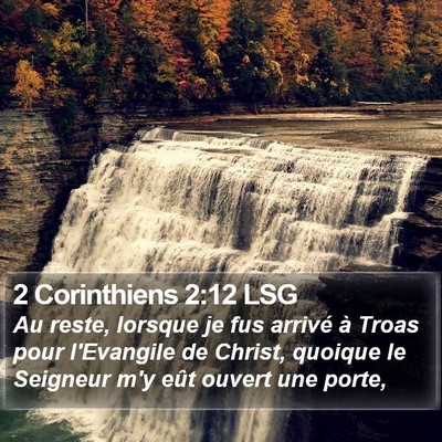2 Corinthiens 2:12 LSG Bible Verse Image