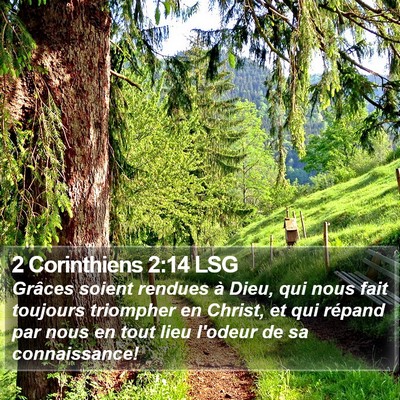 2 Corinthiens 2:14 LSG Bible Verse Image