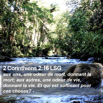 2 Corinthiens 2:16 LSG Bible Verse Image