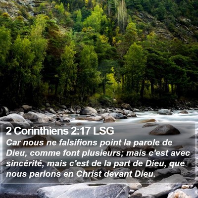 2 Corinthiens 2:17 LSG Bible Verse Image