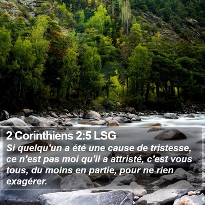 2 Corinthiens 2:5 LSG Bible Verse Image